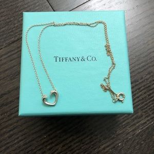 Tiffany & Co. Open Heart Pendant Necklace